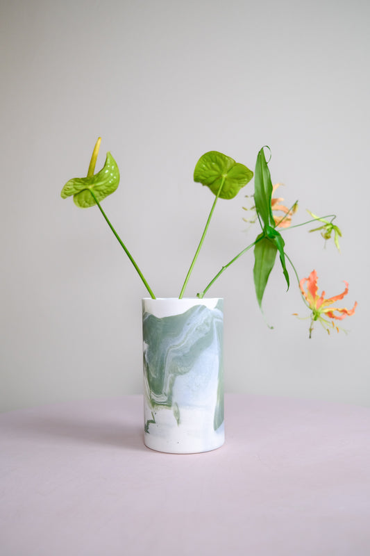 Cylindric Porcelain Vase