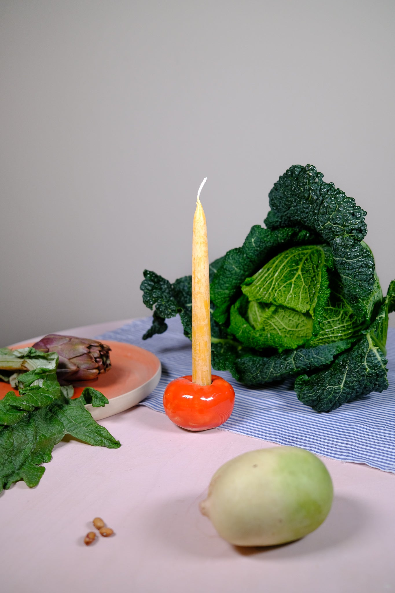Tomato candle holder