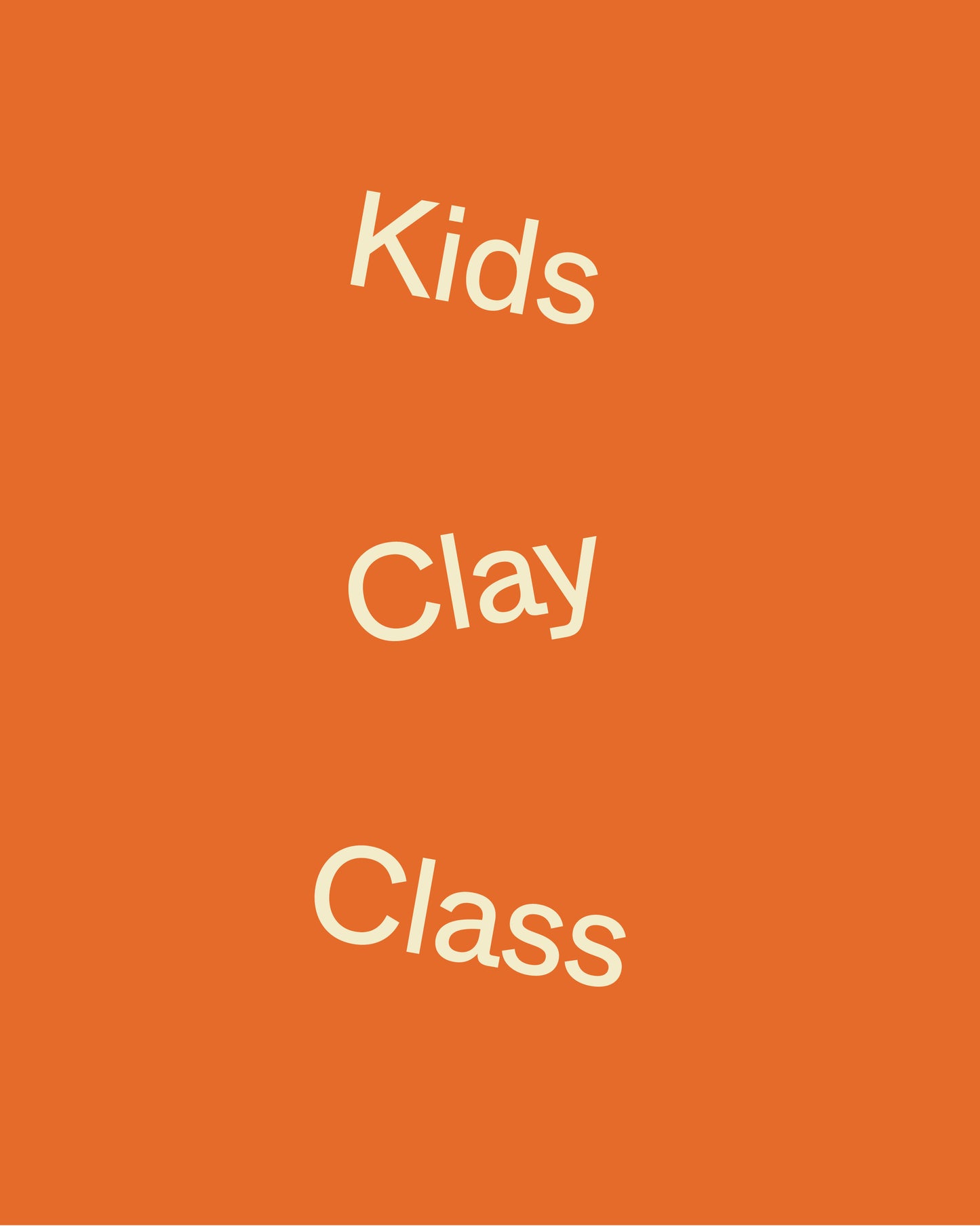Kids Clay Class (Sunday Workshop)