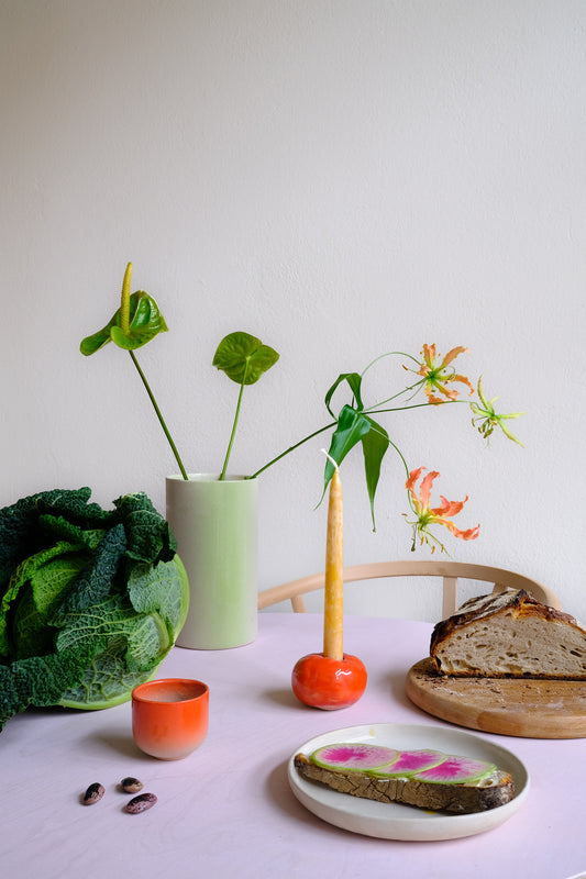 Tomato candle holder