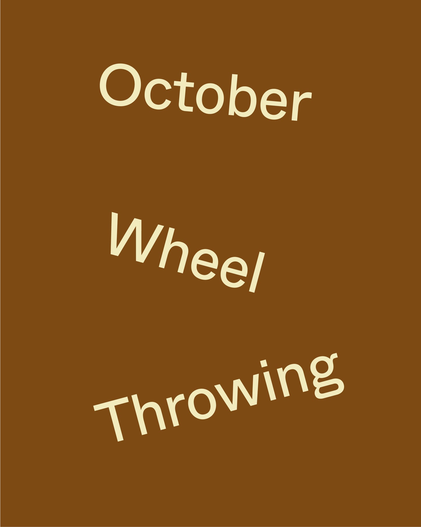 October Wheel Throwing Workshop 3 × 2 hours