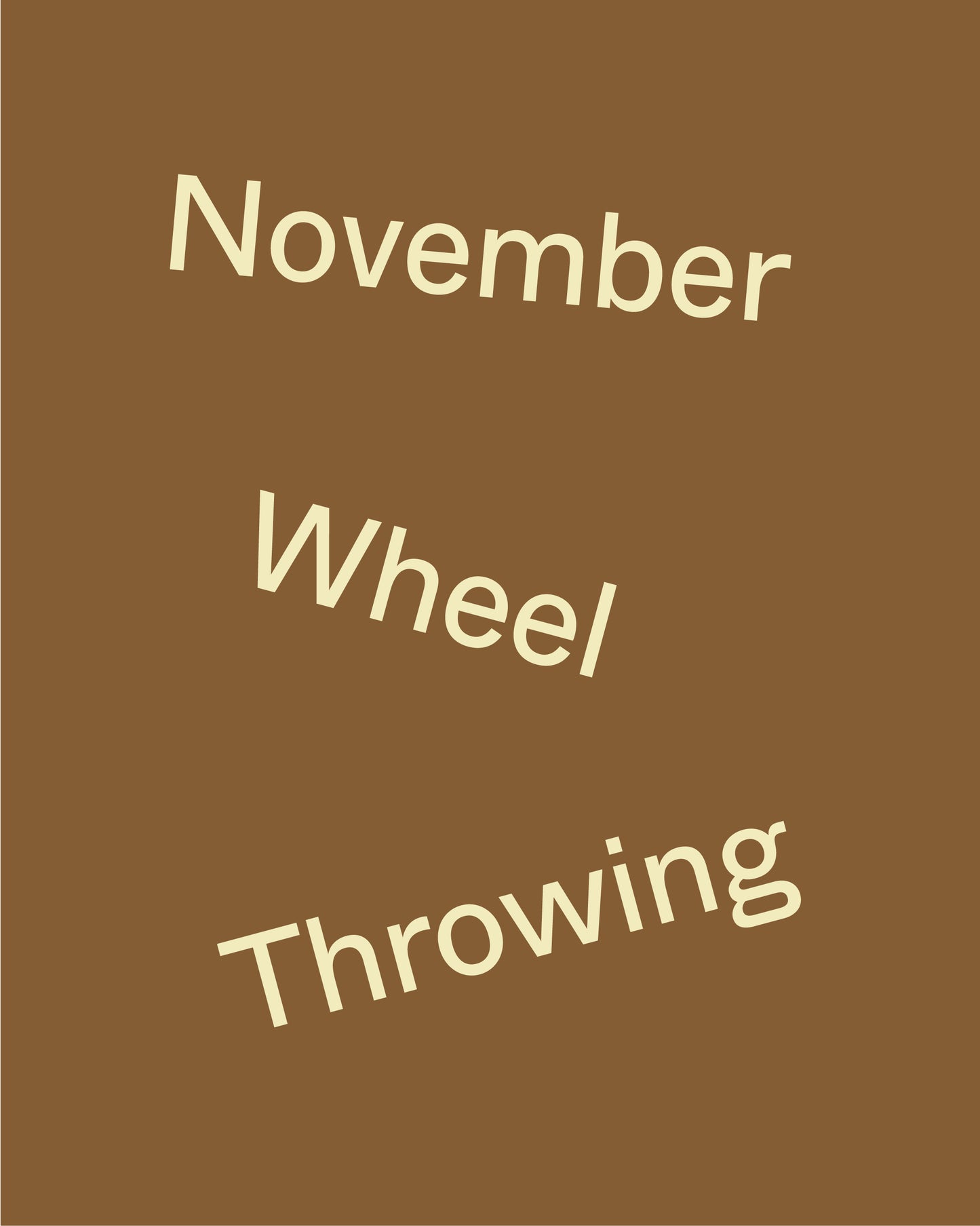 November Wheel Throwing Workshop 3×2 hours