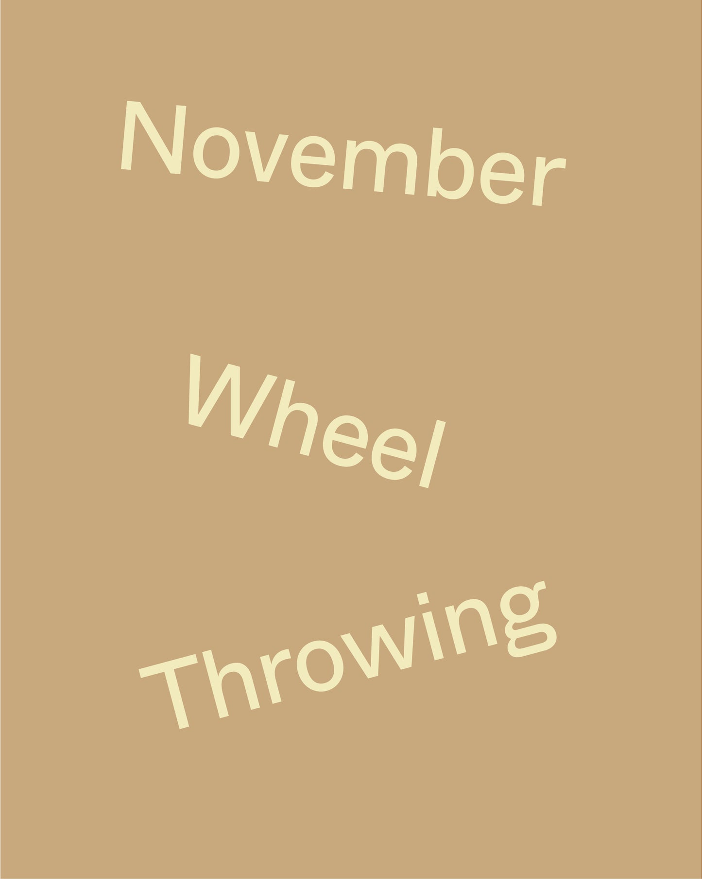 November Wheel Throwing Workshop 3 × 2 hours