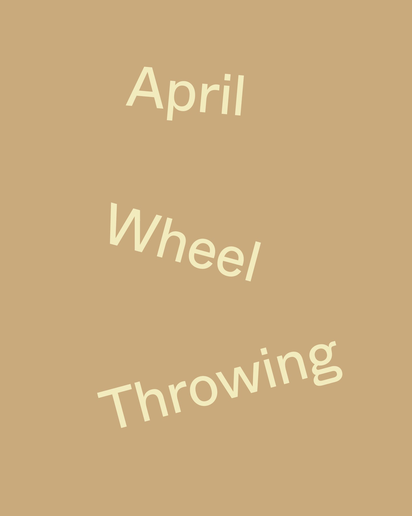 April Wheel Throwing Workshop 3 × 2 hours