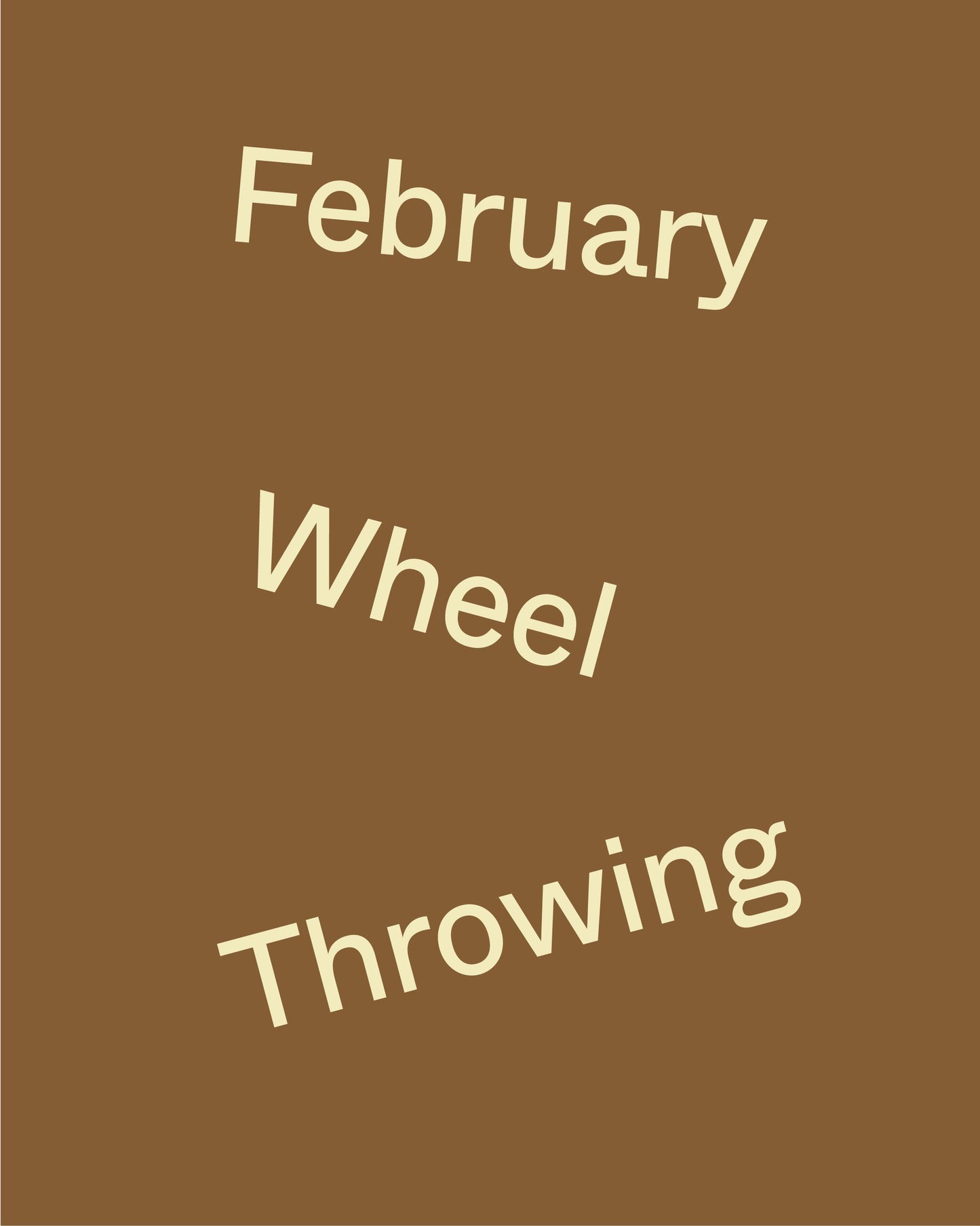 February Wheel Throwing Workshop 3 × 2 hours
