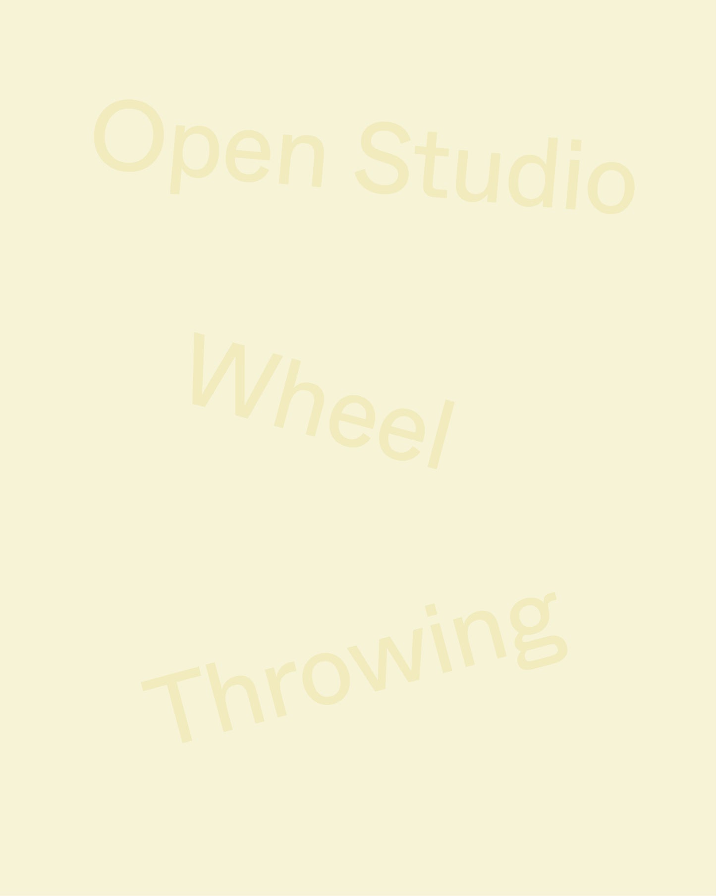 Open Studio / Offene Werkstatt → Wheel Throwing
